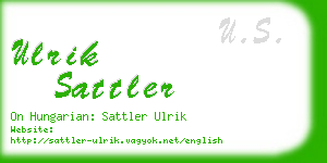 ulrik sattler business card